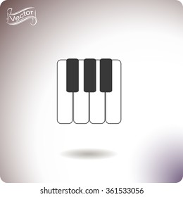 Piano keys vector icon.