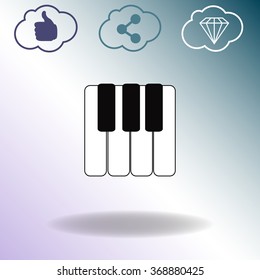 Piano keys vector icon.