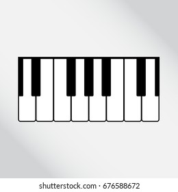 piano keys vector icon