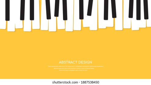 Piano keys in vector illustration