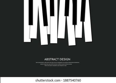 Piano keys in vector illustration