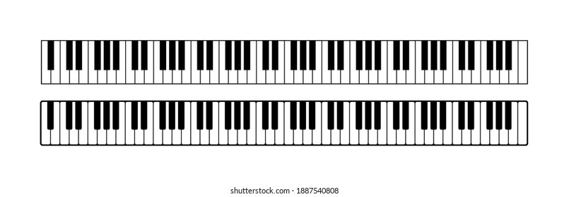 Piano keys in vector illustration