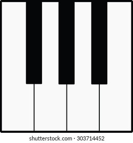 piano keys vector illustration