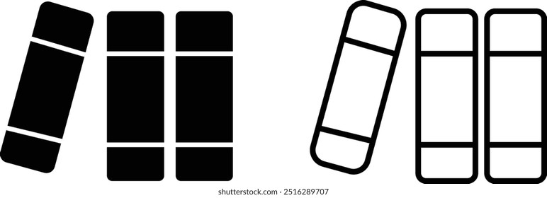 Teclas de piano Icono de libros de iconos de Biblioteca de Ilustración vectorial