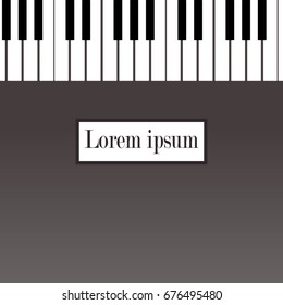 piano keys vector illustration poster for music fest