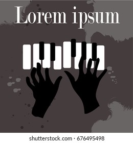 piano keys vector illustration poster for music fest