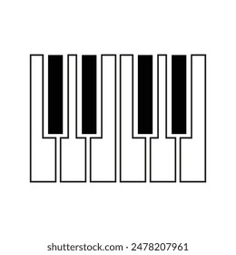 Ilustración vectorial de teclas de piano, conveniente para el icono, logotipo