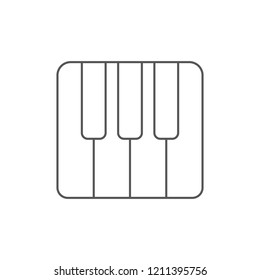 piano keys vector on a transparent background