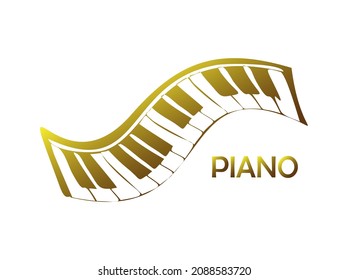 piano keys vector on a white background