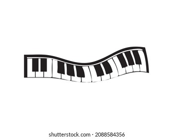 piano keys vector on a white background