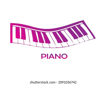 piano keys vector on a white background