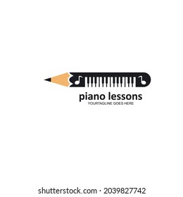 piano lesson icon vector  illustration concept design web template 