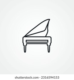 piano line icon. grand piano line icon