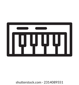 piano line icon illustration vector graphic