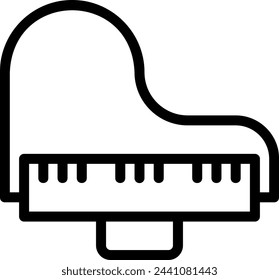 piano line icon illustration vector
