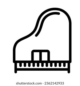 Piano line icon, Music instruments concept, synthesizer sign on white background, grand piano icon in outline style for mobile concept and web design. Vector graphics