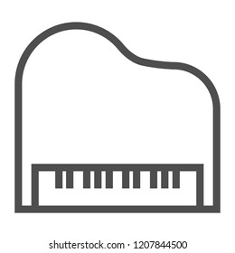 Piano line icon, musical and sound, instrument sign, vector graphics, a linear pattern on a white background, eps 10.