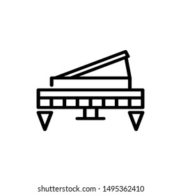 piano line icon sign.   - Vector