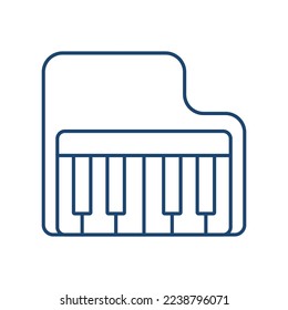 Piano line universal icon ui ux element sign.