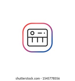 Piano  - Line Vector Icon