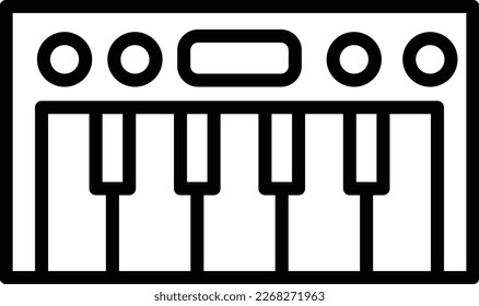 Piano Line Vector Icon Design