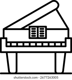 Línea de piano Vector Icon Design