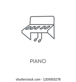 Piano linear icon. Piano concept stroke symbol design. Thin graphic elements vector illustration, outline pattern on a white background, eps 10.
