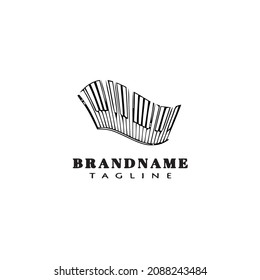 piano logo cartoon icon design template black modern isolated vector
