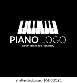 Piano Logo Design concept. Vector Illustration