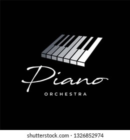 Piano Logo Design Music