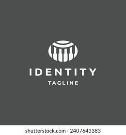 Piano logo design template flat vector
