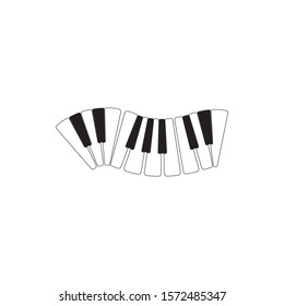 Piano Logo Design Template. Vector Illustration