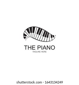 Piano Logo Design Template. Vector Illustration