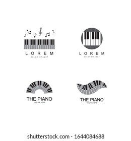 Piano Logo Design Template. Vector Illustration