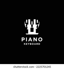 Piano Logo Design Template. Vector Illustration