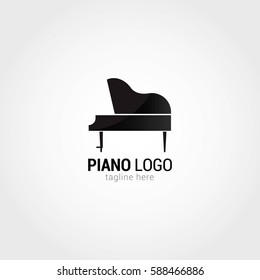 Piano Logo Design Template. Vector Illustration