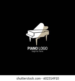 Piano Logo Design Template. Vector Illustration
