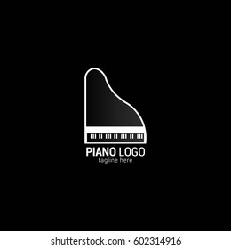 Piano Logo Design Template. Vector Illustration