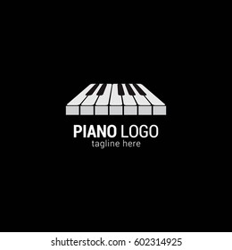 Piano Logo Design Template. Vector Illustration