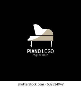 Piano Logo Design Template. Vector Illustration