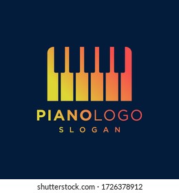 piano logo design vector download