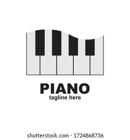 Piano logo design vector illustration 
