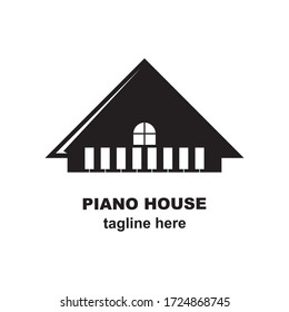 Piano logo design vector illustration 
