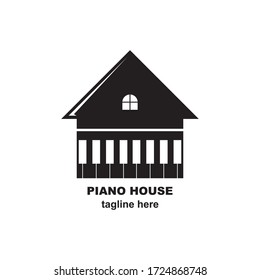 Piano logo design vector illustration 
