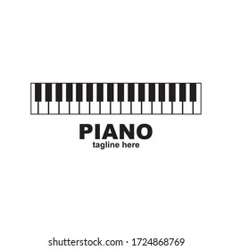 Piano logo design vector illustration 
