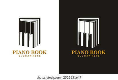 piano logo design vector illustration