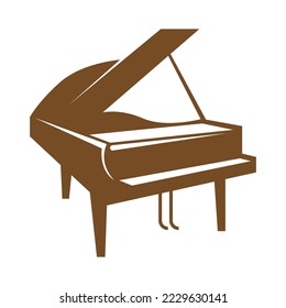 Piano logo icon design illustration