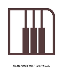 Piano logo icon design illustration