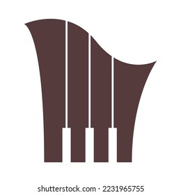 Piano logo icon design illustration