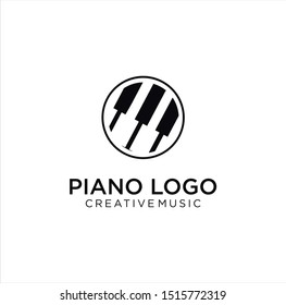 Piano Logo Icon Design Vector Stock